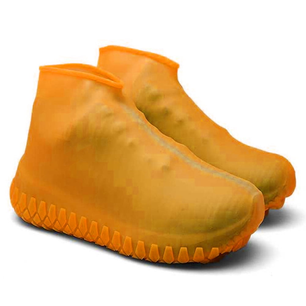 orange overshoes