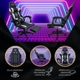 thumbnail image 4 of Silla Gamer Ergonómica IG642 Reclinable hasta 135°  Soporta hasta 120 kg con reposapies y Cojines para Soporte de Cuello y Lumbar Silla de Oficina y Escritorio Ejecutiva, 4 of 8