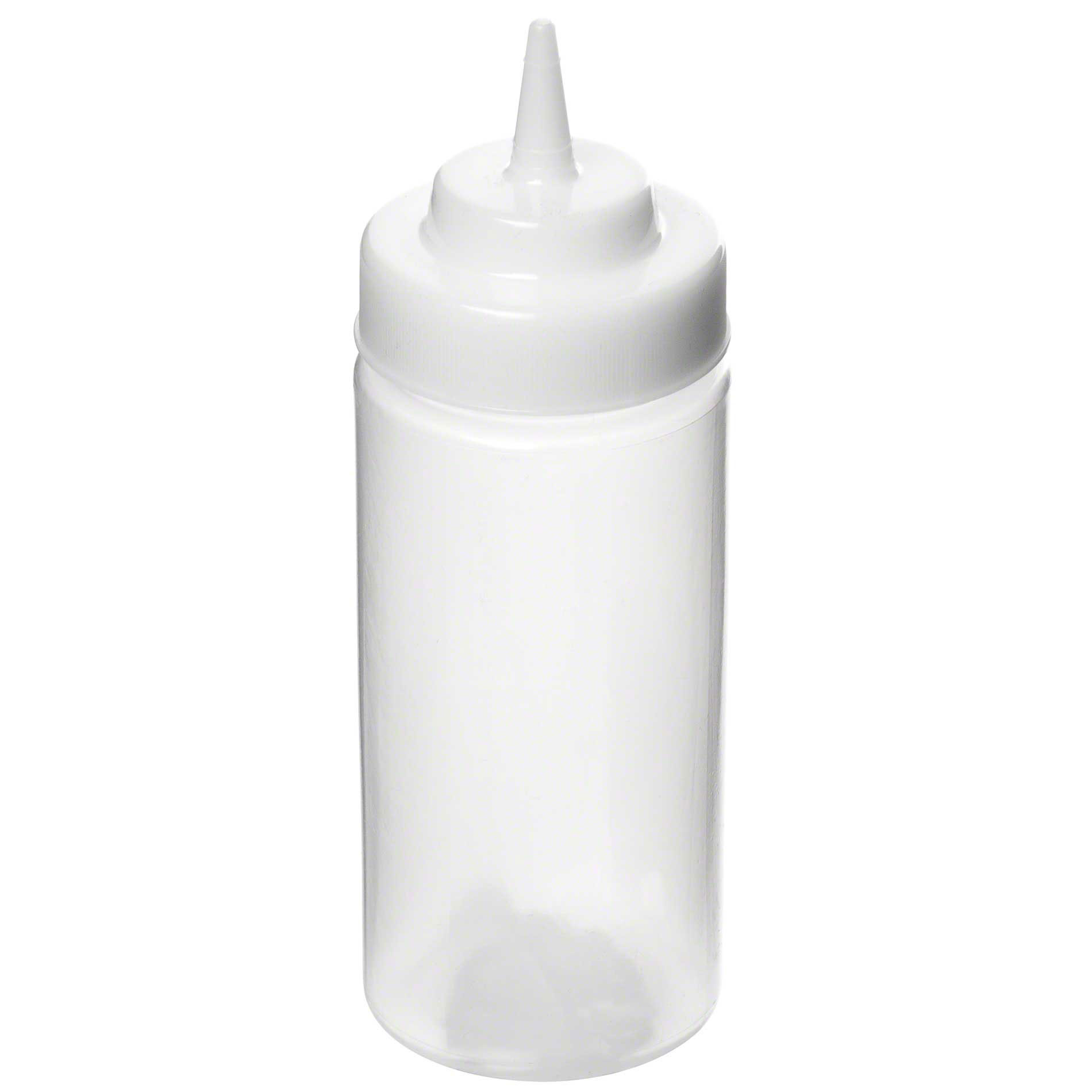 12 oz. 2.75 inch Wide Mouth Squeeze Bottle 6.25 inch Tall Clear