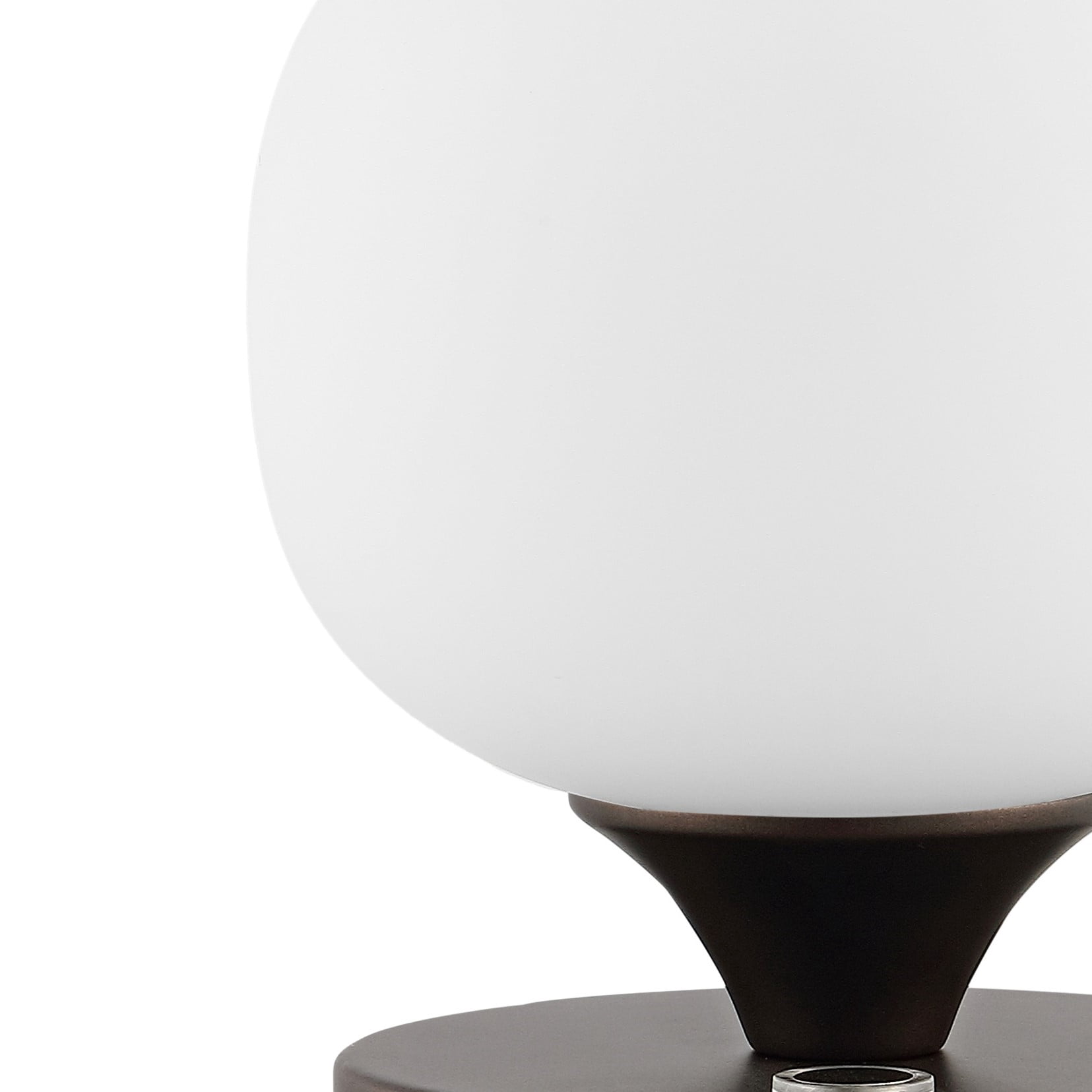 JONATHAN Y Owen 6.13" Bohemian Farmhouse Iron Rechargeable Integrated Portable LED Table Lamp, Oil Rubbed Bronze/White, JYL7112A
