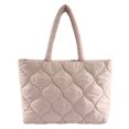thumbnail image 1 of Bolso de hombro acolchado para mujer, bolso grande para axila, bolso para axila, bolso de compras de invierno, 1 of 9