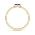 thumbnail image 2 of ANGARA Natural Square Sapphire Solitaire Parallel Split Shank Ring in 14K Yellow Gold for Women (Size-4mm) | September Birthstone, Anniversary, Jewelry Gift for Women | Natural Blue Sapphire Ring, 2 of 9