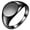 Black, variant on Unisex Stainless Steel 12mm Round Polished Flat Top Band Signet Rings Minimalist Laser Engravable Simple Classic Statement Ring Birthday Jewelry Gift Black Size 5