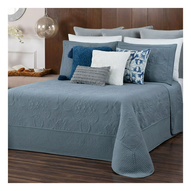 Edredón Ligero Pinsonic Doble Vista con Fundas de Almohada Esquimal (Muelle, King Size)