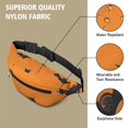 thumbnail image 5 of Fanny Pack Orange Halloween Bats Waist Pack Bag,Running Cross Bag,Waterproof Large Fanny Packs for Women Men for Travel Running Hiking Cycling, 5 of 6