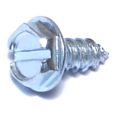 #7 x 3/8 Zinc Slotted Hex Washer Head Sheet Metal Screws SMSHWS-020 (100 pcs)