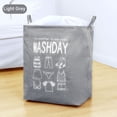 thumbnail image 2 of RKSTN Storage Basket 75L Foldable Drawstring Pocket, Storage Basket Gray Home Storage, 2 of 3