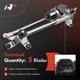 thumbnail image 4 of A-Premium Front Windshield Wiper Motor and Linkage Assembly Compatible with Honda Vehicles - Accord 2003-2007, Sedan - Replace# 76530SDAA01, 4 of 6