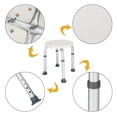 thumbnail image 4 of Kepooman 12.6"L Shower Chair Bath Bench, Adjustable Shower Stools for Seniors, Elderly, Disabled, Shower Bench Seat Without Back, White, 4 of 10