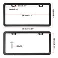 thumbnail image 3 of Unique Bargains 2 Pcs Car License Plate Frame Bling Black Rhinestone Holder Universal 2 Holes, 3 of 6