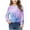 Purple, variant on HAOTAGS Girls Tie Dye Print Tops 2025 Fashion Round Neck Long Sleeve Shirts Pink Size 9 Years