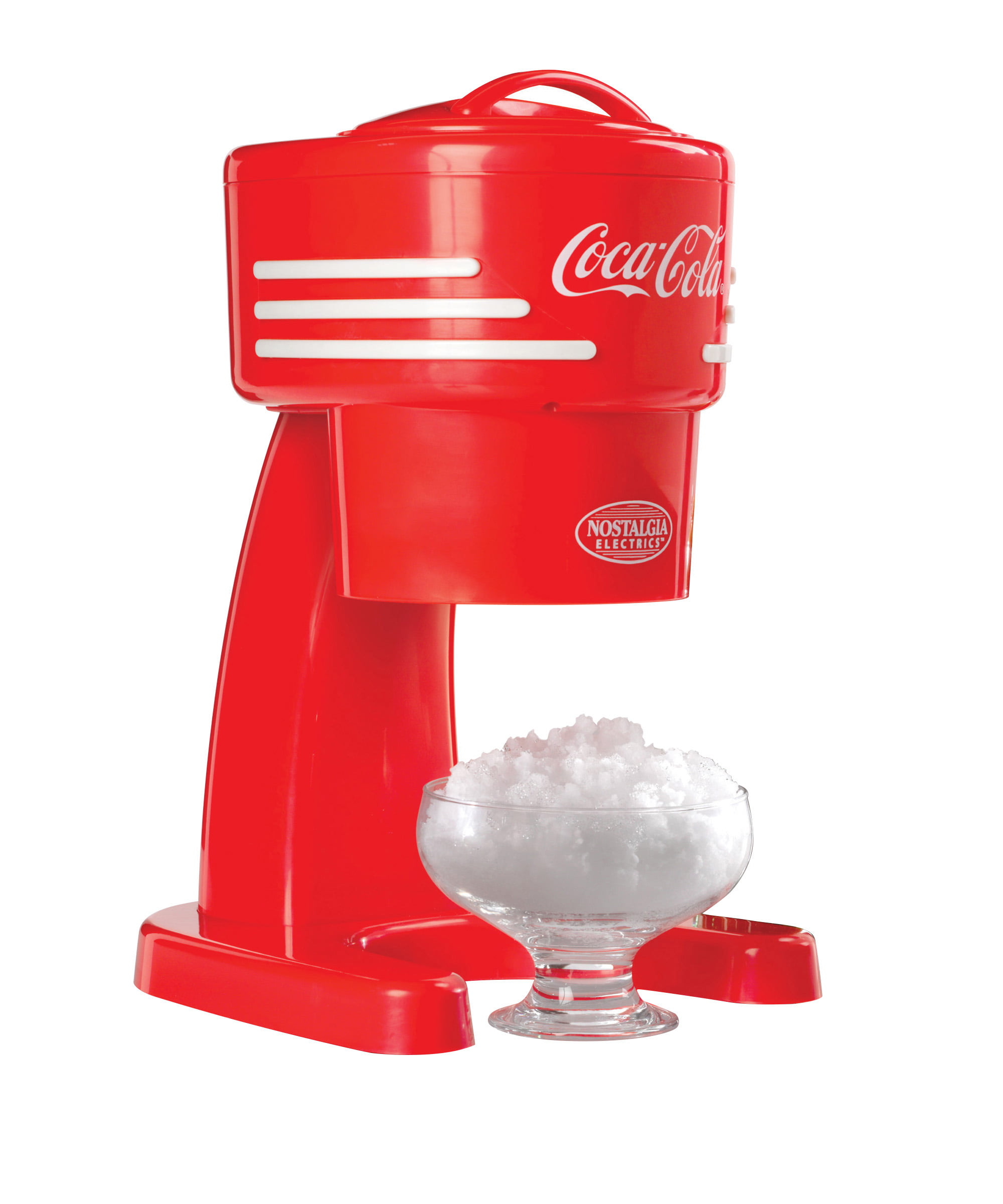 Red Retro Coca-Cola Snow Cone Maker Home Hawaiian Shaved Ice Cube Machine Slushy 