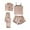 Khaki, variant on Ice Silk Pajama Set Womens Home Wear Flamingo Print Fashion Fit Four Piece All Season