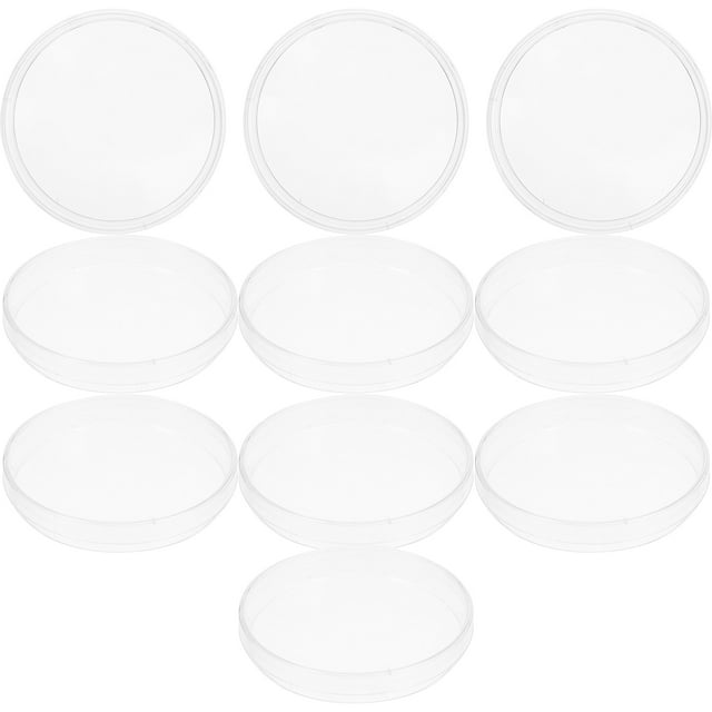 10 placas de Petri de plástico con tapa para análisis de laboratorio, proyectos escolares, muestras de sangre, cultivo de plantas y cultivo celular