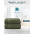 thumbnail image 3 of Casa Platino Bath Sheet 2 Pack - Large Bath Towels, Soft Bath Sheets, Quick Dry & Oversized, 36"x72", Great for Relaxing After a Shower - Oil Green, 3 of 8