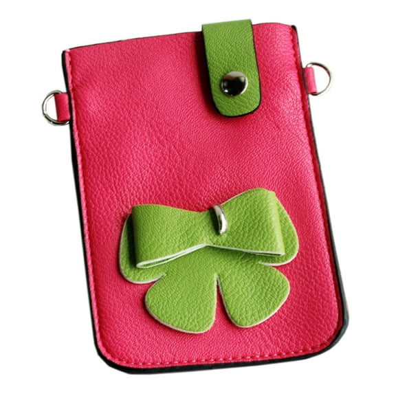 [Happy Bowknot] Colorful Leatherette Mobile Phone Pouch Cell Phone Case Clutch Pouch