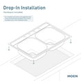 thumbnail image 3 of Moen GS202684 2000 Series 33" Drop In Double Basin Stainless Steel Kitchen Sink -, 3 of 4