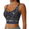 thumbnail image 2 of Balery 2025 New Year 2 Sujetadores deportivos con espalda cruzada para mujer, acolchados, sin costuras, de alto impacto, ideales para yoga, gimnasio, entrenamiento y fitness.-X-Large, 2 of 8