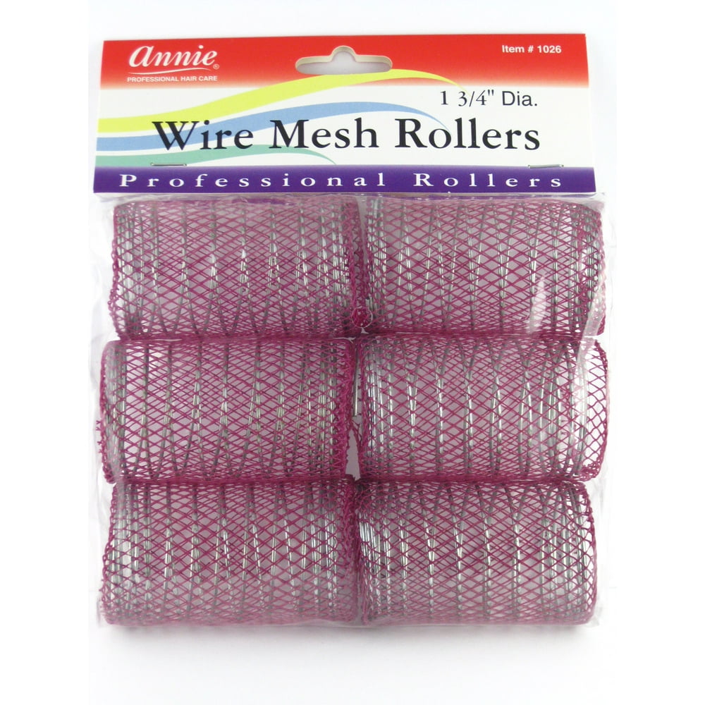 Annie 13/4" Jumbo Wire Mesh Hair Rollers 6 Pcs.