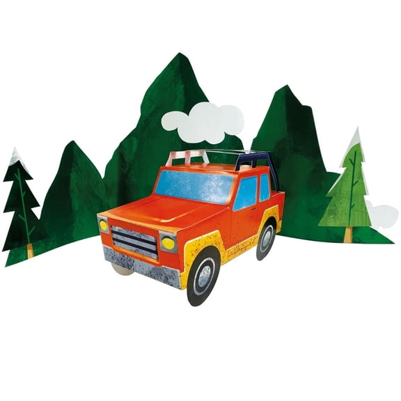 Outdoor Adventure 3-D Jeep Centerpiece with Backdrop