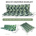 thumbnail image 5 of Outdoor Swing Cushions, Waterproof Thicken Porch Swing Cushions with Ties, 2-3 Seater Patio Swing Replacement Cushion for Backyard, Lawn and Garden（Palm-40*60in）, 5 of 6