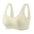 thumbnail image 3 of Feancey Workout Bras for Women No Underwire Push Up Bra Wide Straps Casual Yoga Sports Bra Solid Color Wireless Everyday Bralettes Green M, 3 of 8