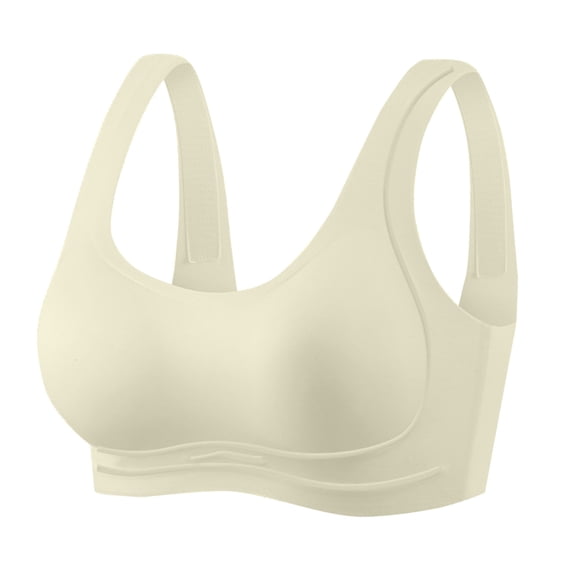 Gfyviron Women's T-shirt Bras Full Coverage Wide Strap Pullover Bras Thin Push Up Wireless Comfortable Everyday Bralettes