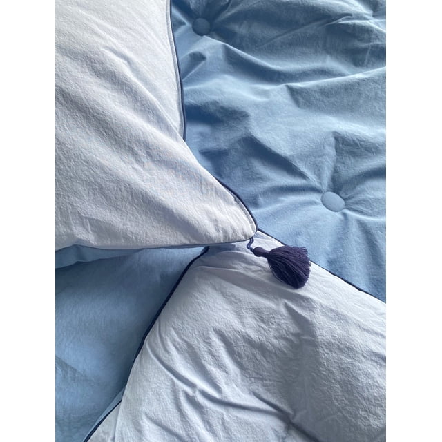 Juego de cama Premium 100% Algodón de Alta Densidad_Azul