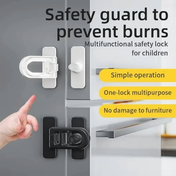 4Pcs Child Proof Fridge Lock Oven Lock Multifunction Buckle For Kids Protection