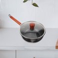 thumbnail image 1 of MOKKHNB Milk Warming Pot Beech Wood Handle Small Pan With Lid for Daily Use 1Pcs, 1 of 6