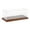 Hardwood Base, variant on Plymor Clear Acrylic Display Case with Black Base (Mirror Back), 9" x 3.5" x 3"