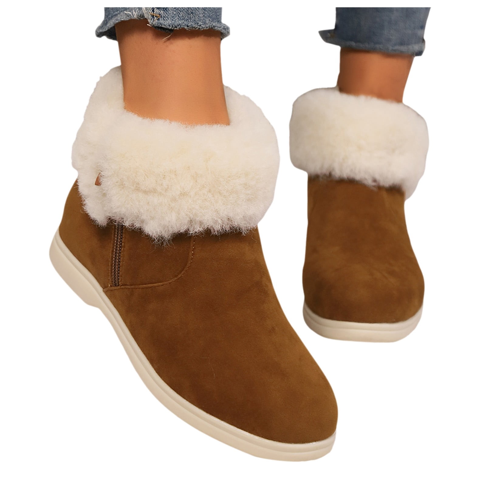 Bottines D'hiver En Cuir Gris - Taille 37.5 - Confortables Et Chaudes