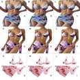 thumbnail image 2 of Toystoory Traje de baño de tres piezas para mujer, traje dividido estampado, fiesta en la playa, traje de baño de poliéster a la moda, ropa de Type2 NO2, 2 of 6