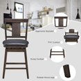 thumbnail image 4 of Giantex 24 inch Bar Stools, Wooden Counter Leather Padded Seat w/360 Degree Swivel, (1), 4 of 6