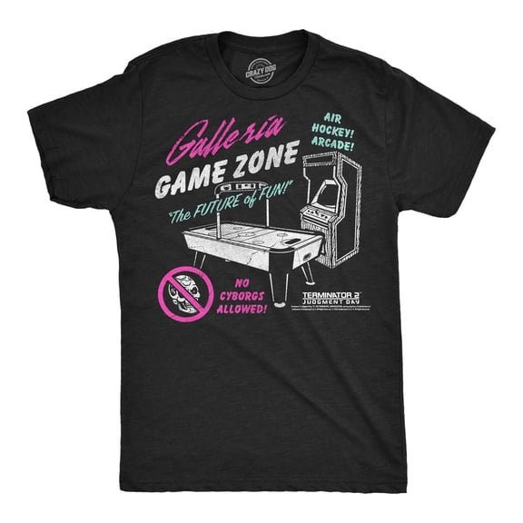 Mens Funny T Shirts Galleria Game Zone Sarcastic Terminator 2 Movie Tee For Men Graphic Tees