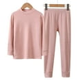 thumbnail image 3 of POIUYTR Toddler Cotton Thermal Underwear Set Kid Unisex Mock-Neck Long Sleeve Top & Long Pants for Night Sleep & Cold-Day 3-15Y, 3 of 4