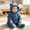 Blue Baby Rompers, variant on Baby Fleece Snowsuit - Bear Outfit Fleece Warm Jumpsuit Romper Hooded Infant Girls Boys Winter Coat - Long Sleeve Baby Rompers Infant Winter Clothes