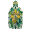 thumbnail image 2 of Hooded Beach Towel Adult Bath Poncho Towels Soft Absorbent Quick Dry for Surf Swim Pool Men Women Teens Abstract Yellow Green Floral Stained Glass, 2 of 7