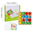 thumbnail image 2 of Geometric Shape Matching Educational Toy for Kids Early Learning Interactive Desktop Puzzle Game, 2 of 5