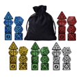 thumbnail image 2 of Juego de dados poliédricos acrílicos de 35 piezas con bolsa de almacenamiento D8 D10 D12 D20 para juegos de RPG juguetes de barra de Baoblaze Dados poliédricos, 2 of 3