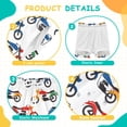 thumbnail image 3 of joogoo Cartoon Motorbikes Boys Swim Trunks Beach Swimsuit Shorts Boxer 4T, 3 of 8