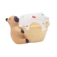 thumbnail image 1 of bedienty Small Capybara Flower Pot Cute Resin Planter Pot for Windowsill Home Kitchen Side Lying Eat Ice Cream, 1 of 6