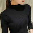 thumbnail image 2 of Women's Long Sleeve Slim Knitted Turtleneck Sweater Jumper Pullover Tops, 2 of 5