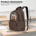 thumbnail image 7 of DISNIMO Highland Cow Cross Print Large Capacity School Backpack, Multi Compartments Casual Daypack with Side Mesh Pockets for Elementary Middle School Students Daily Use, 7 of 7