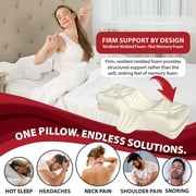 Therapeutica Lite Cervical Orthopedic Foam Sleeping Pillow; Can Help Relieve Neck, Shoulder, and Back tension; Helps Spinal Alignment; Back and Side Sleeping, Medium Firm - Average