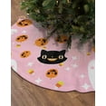 thumbnail image 2 of Pink Halloween Christmas Tree Skirt 36 Inches Large Christmas Skirt Tree, Halloween Ghost Orange Pumpkin Tree Skirt Christmas Decorations for Fireplace Party Holidays Indoor Outdoor, 2 of 7