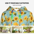 thumbnail image 4 of Sikiie White Polka Dot Sunflower Women's Casual Hoodies Long Sleeve Lightweight Pullover Tops Loose Sweatshirt-XX-Large, 4 of 7