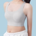 thumbnail image 2 of Wuxian Girls Bras Crop Top Bra Seamless Sports Bra Training Bras Wireless Light Padded Bralette Lightweight Seamless Kids Underwear,Grey, 2 of 4