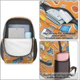 thumbnail image 4 of Basketball and Trophy Orange Pattern 17" School Backpacks for Teens,Waterproof Oxford Fabric,S-Shape Padded Straps for School,Travel,Hiking,Camping, 4 of 6