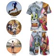 thumbnail image 5 of Tom And Jerry Boys Girls Short Sleeve Mesh T-Shirt And Shorts Outfit Set Summer Clothes Set for Kids, 5 of 8